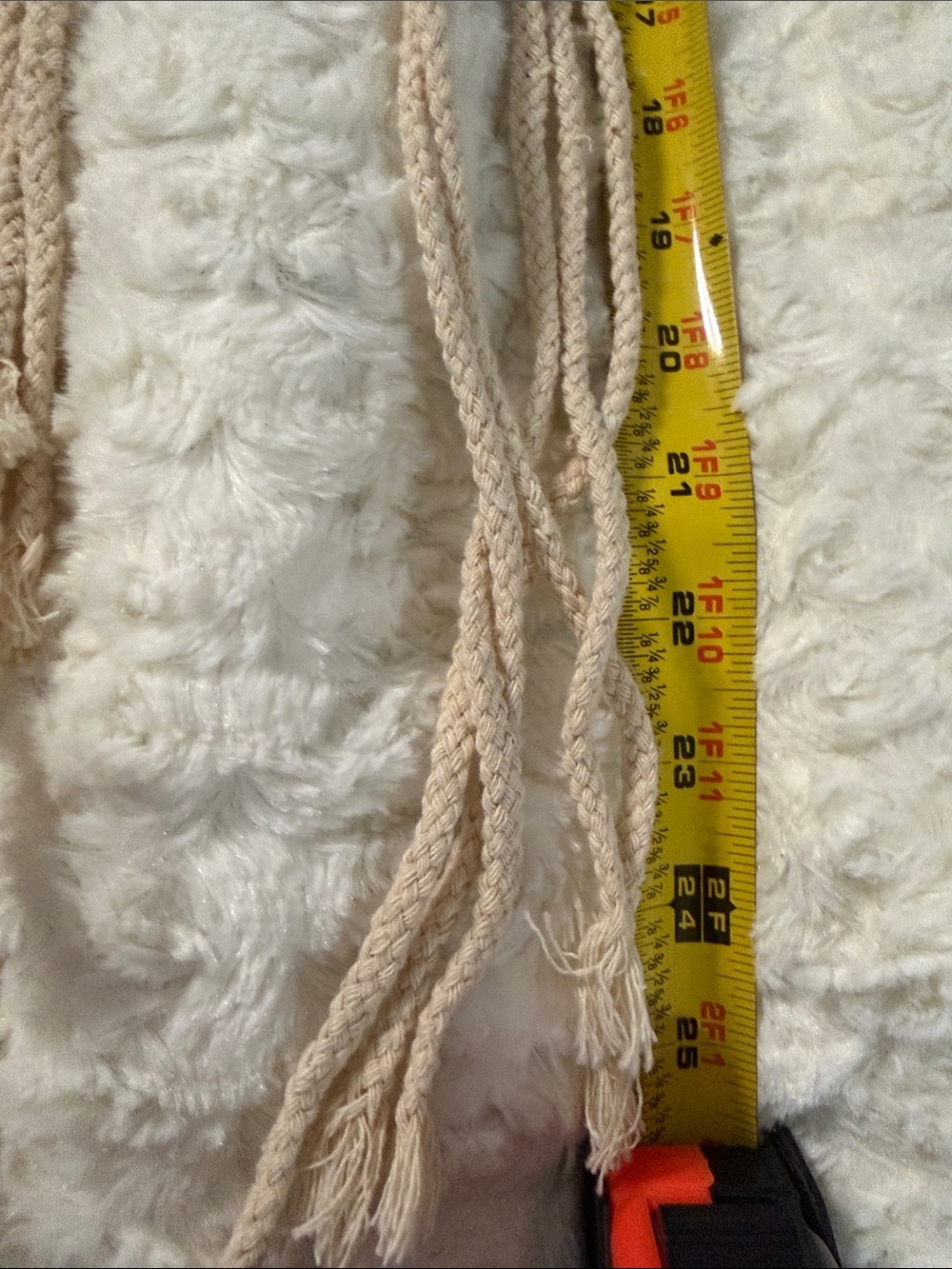 BOHO Beige Macrame Fringe Decorative Trim approximately 3ft x 2T NEW - Picture 6 of 6